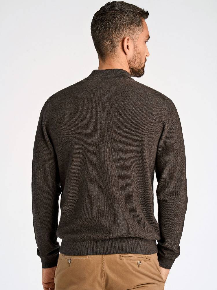 100% merino zip through knit