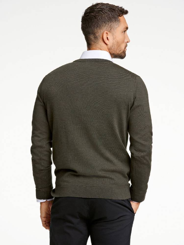 100% merino crew neck knit