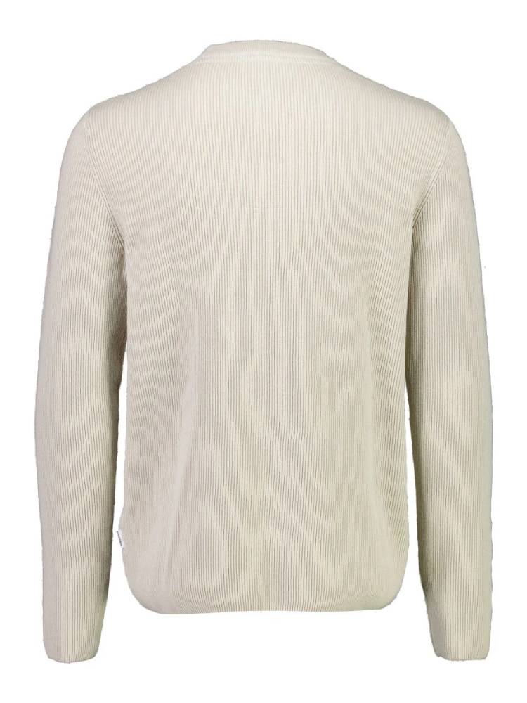 Rib knitted o-neck knit
