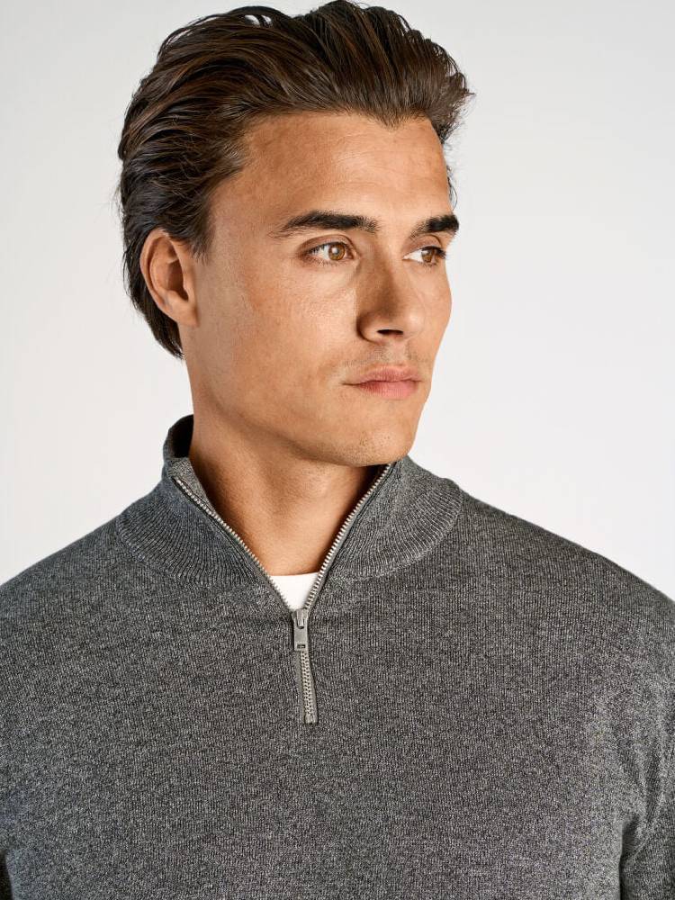 Ecovero half zip L/S knit