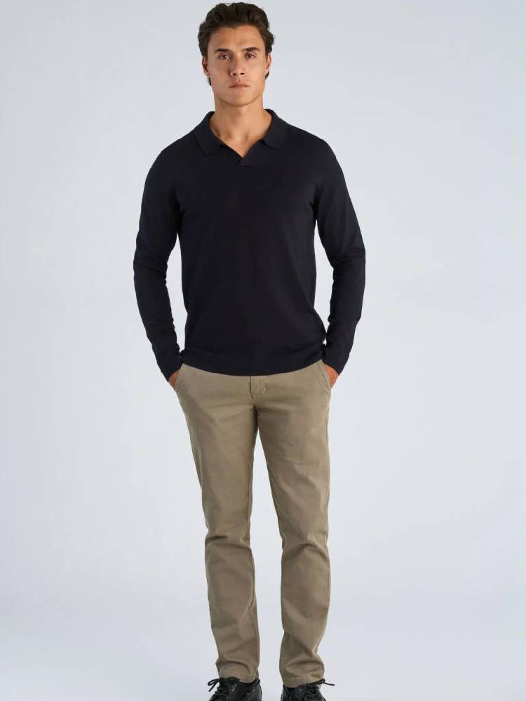 Soft Viscose Blend V-Neck Polo