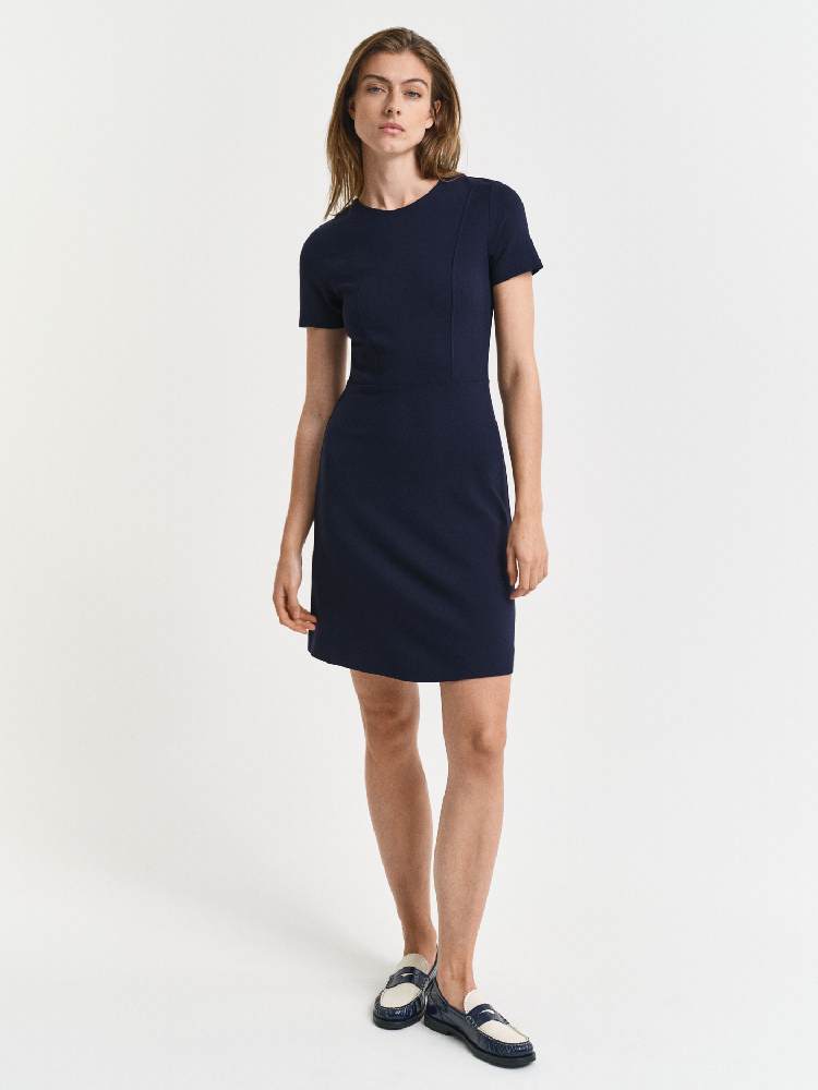 FIT AND FLARE SS JERSEY DRESS