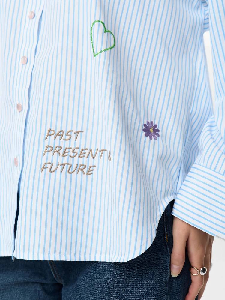 NUASHLEY EMBROIDERY LS SHIRT