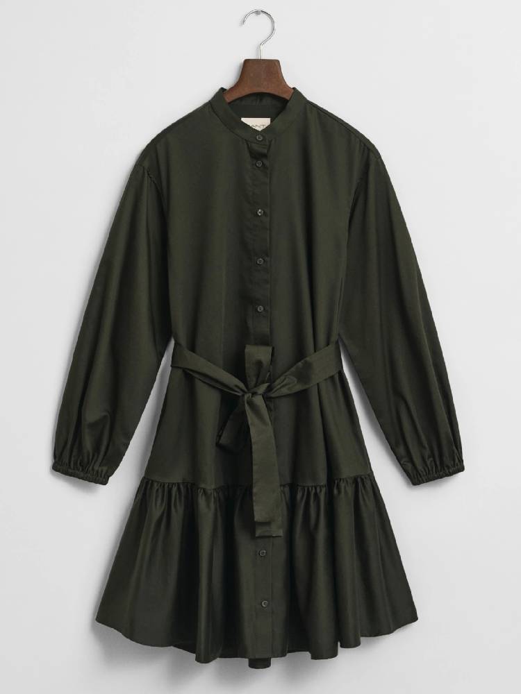 Cotton Satin Ls Dress