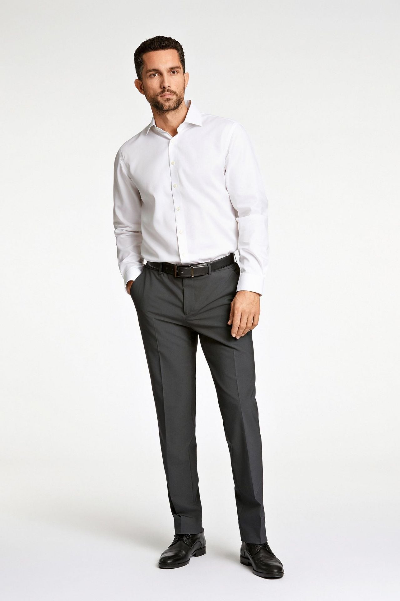 Plain fine twill shirt, WF LS