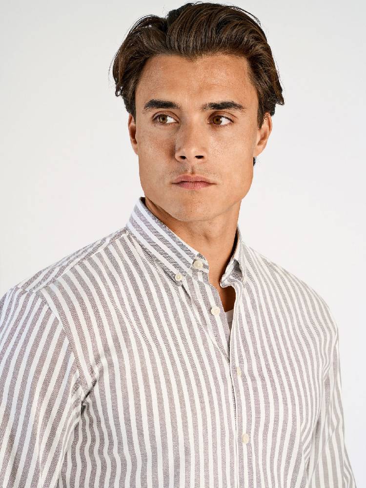 Striped superflex oxford L/S