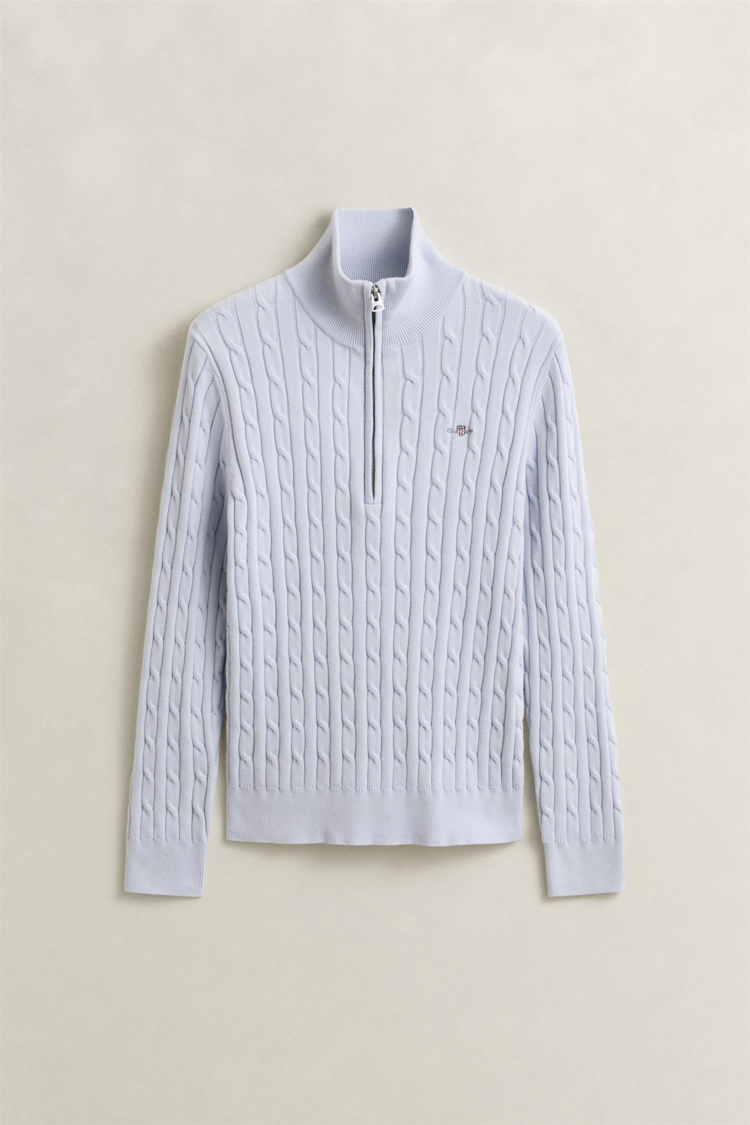 Stretch Cotton Cable Half-Zip