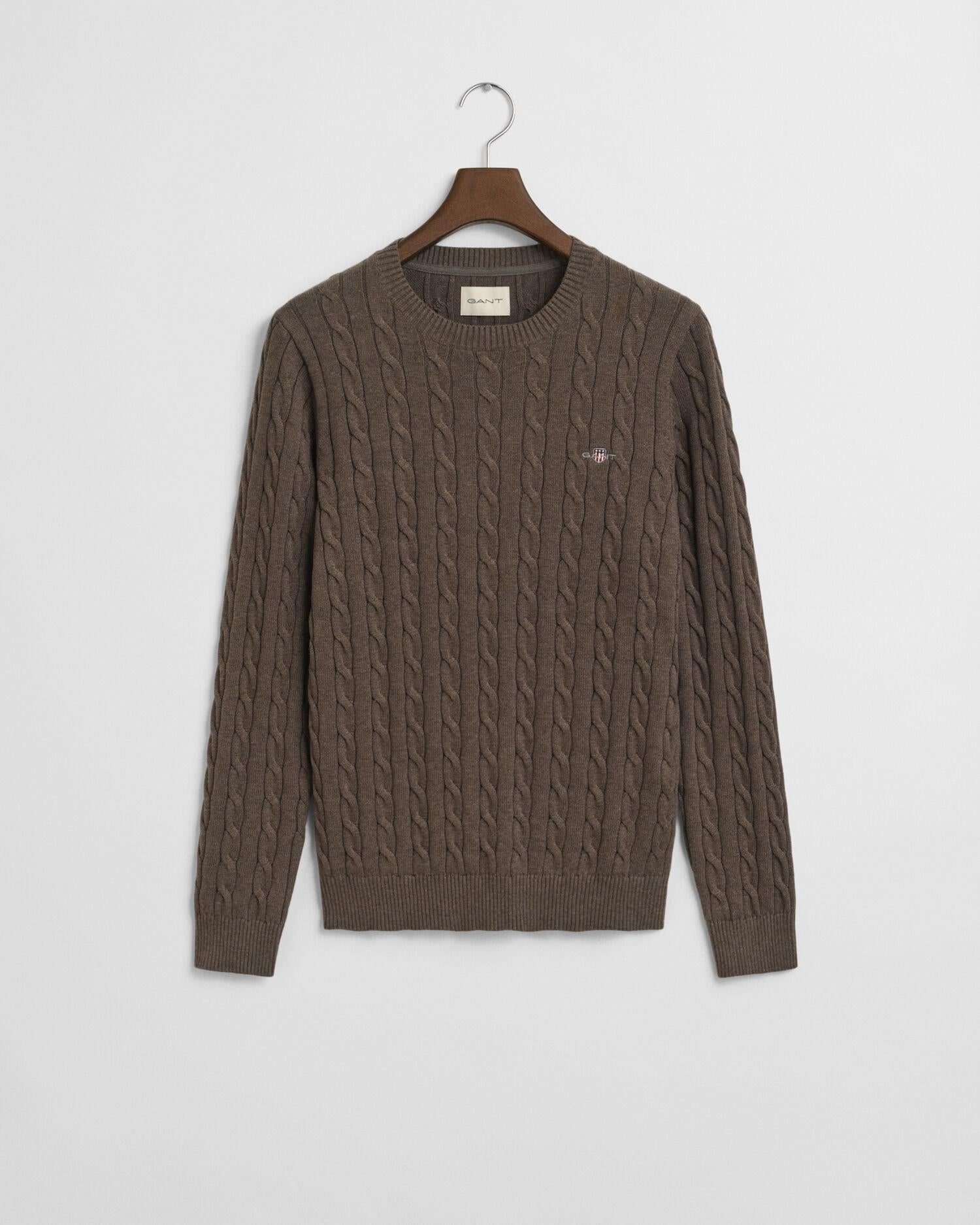 COTTON CABLE C-NECK