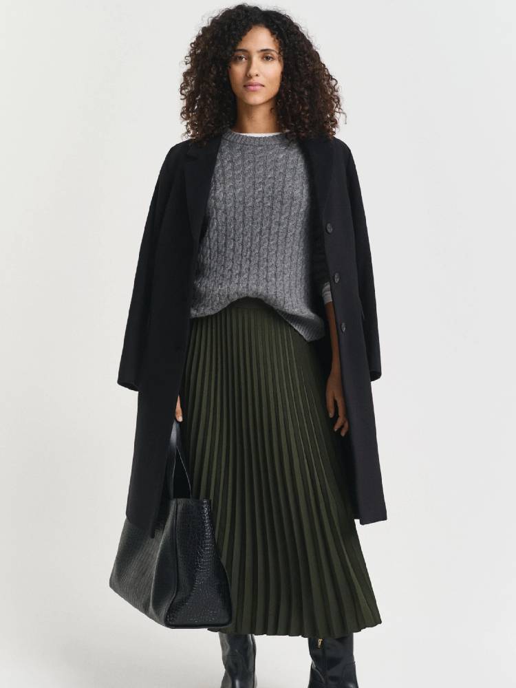 MIDI PLEATED SKIRT