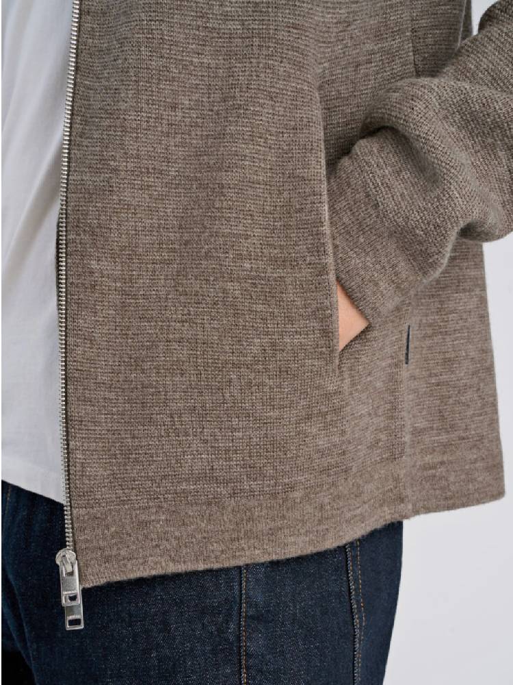 Zip through cardigan
