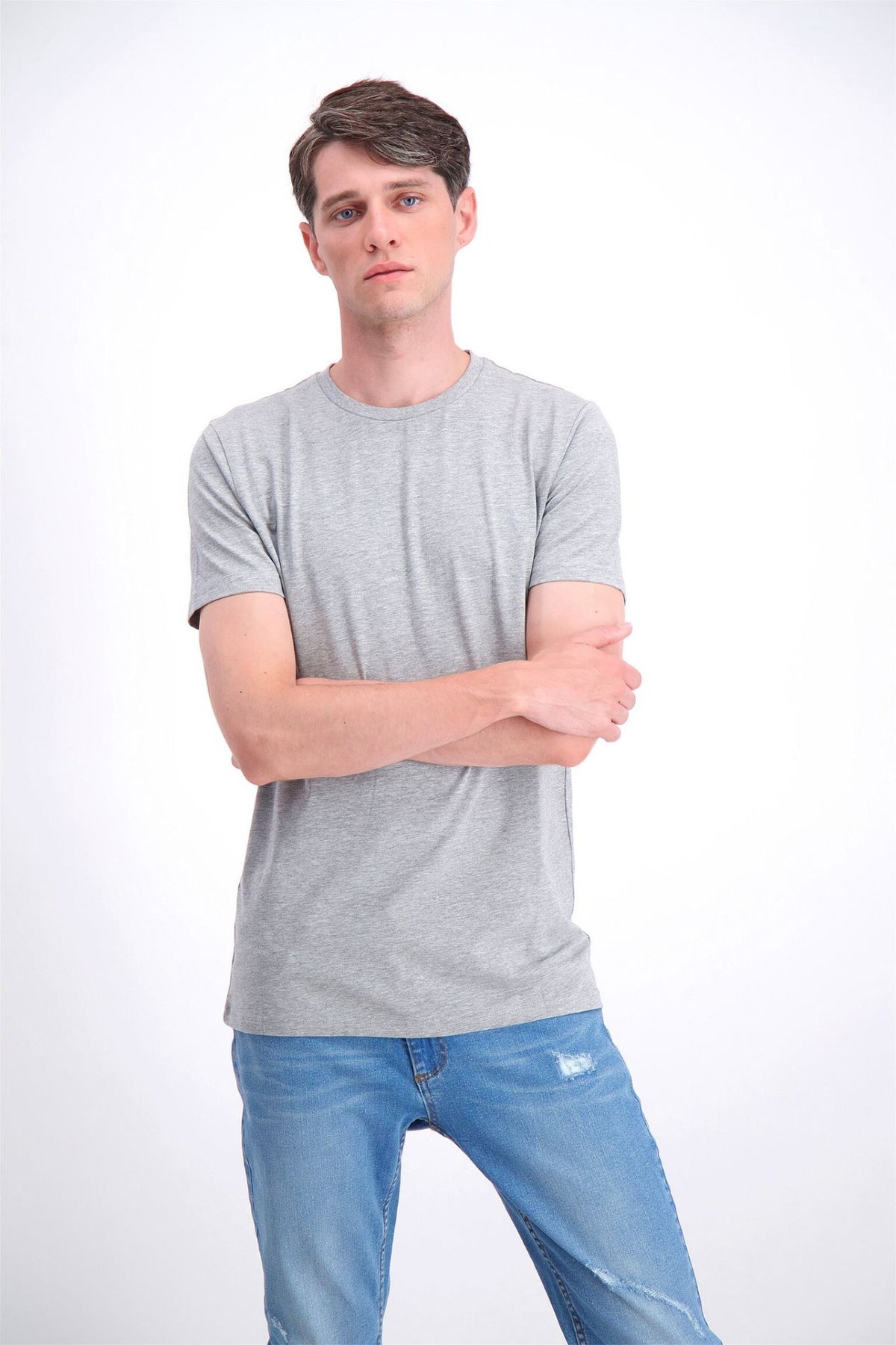 Mens stretch crew neck tee S/S