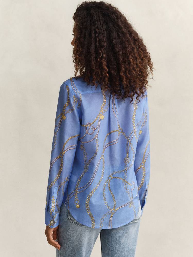 Reg Printed Ctn Silk Ls Shirt