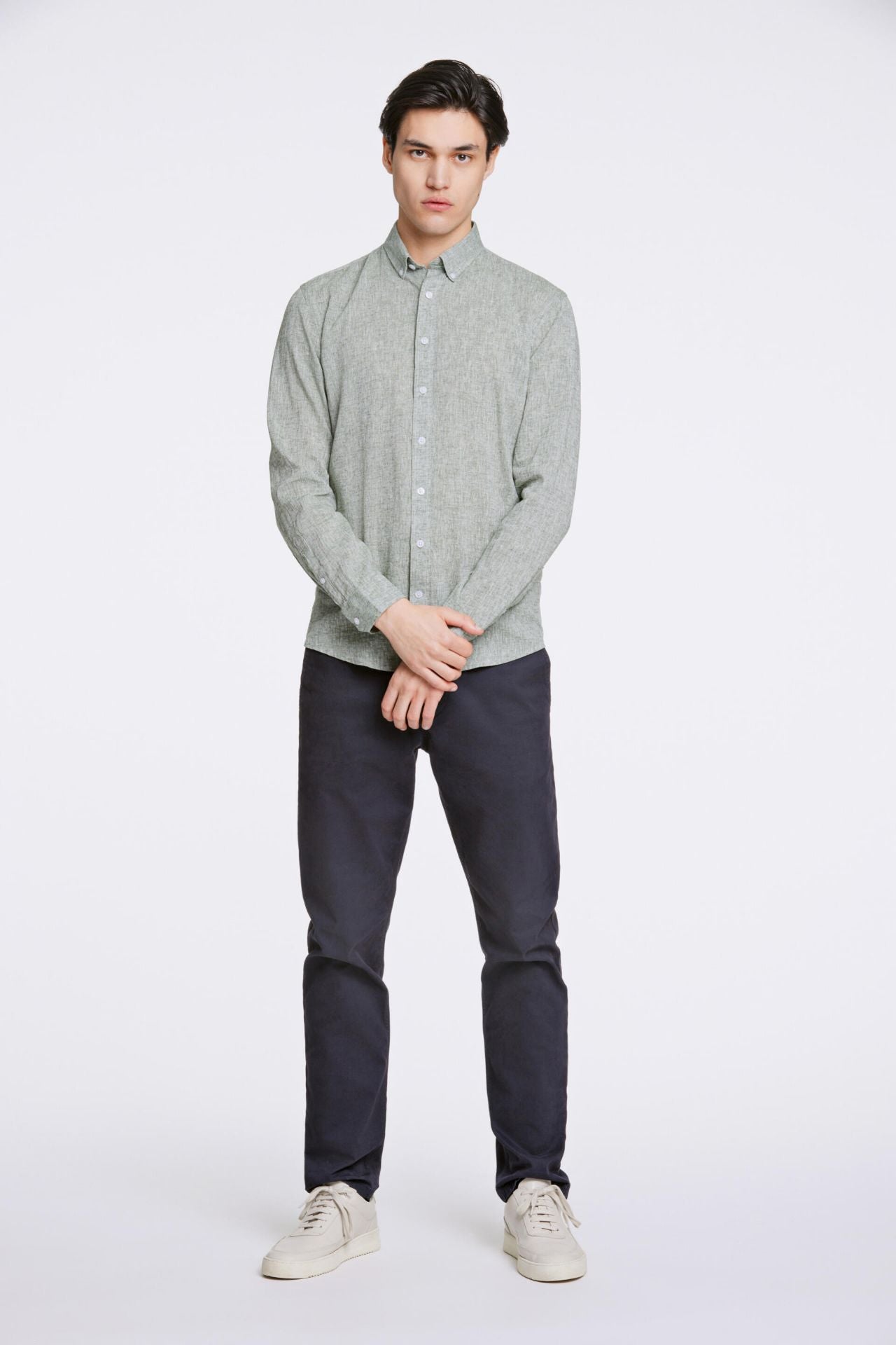 Linen/cotton shirt L/S