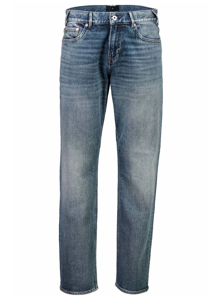 Heavy wash loose fit jeans
