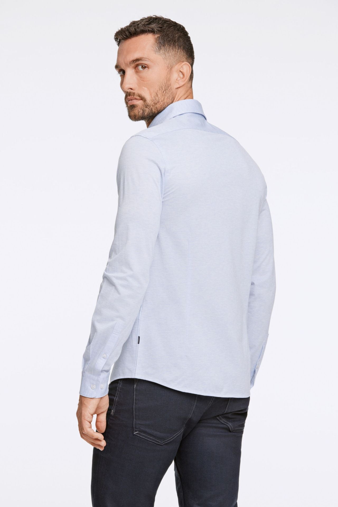 Knitted piqué shirt L/S
