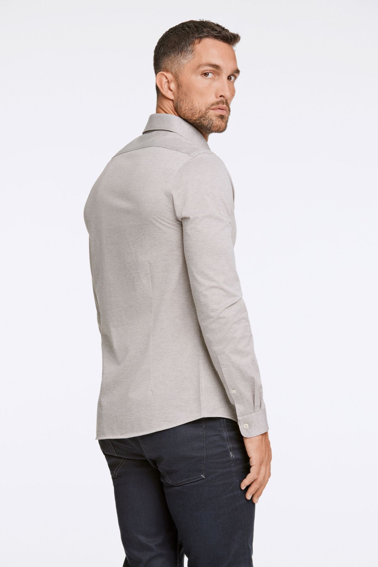 Knitted piqué shirt L/S