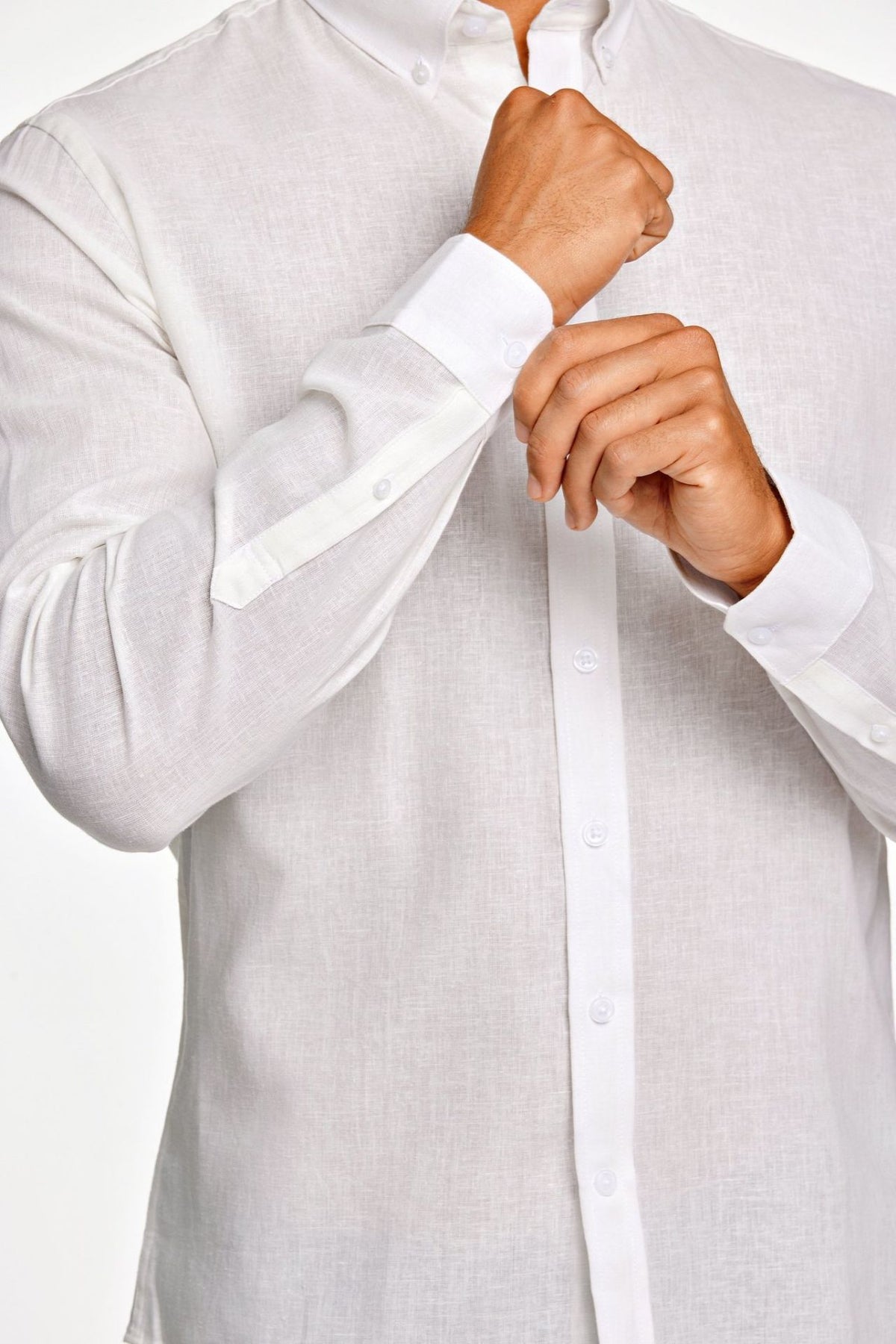 Linen/cotton shirt L/S