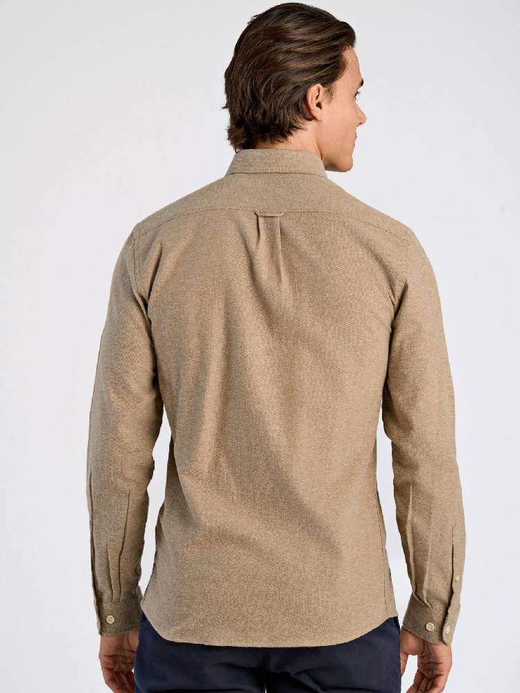 Mélange brushed shirt L/S