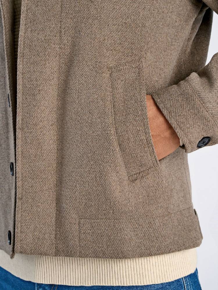Twill fabric shacket jacket