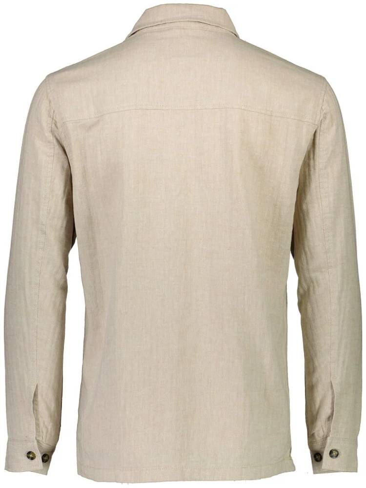 Linen blend overshirt L/S