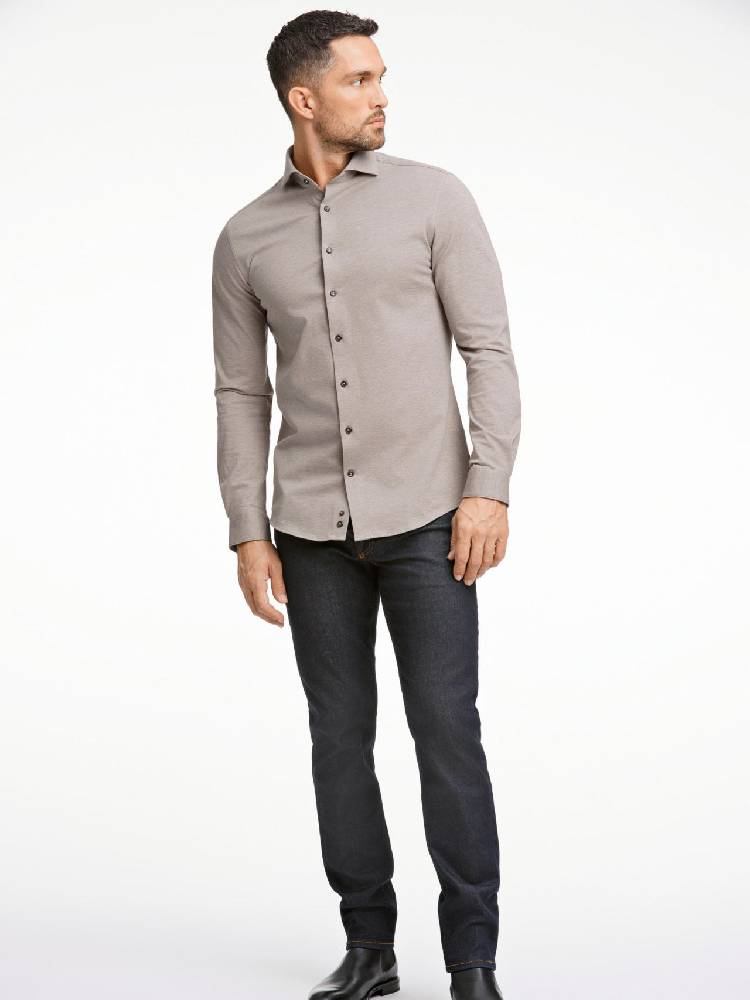 Piqué knitted shirt L/S