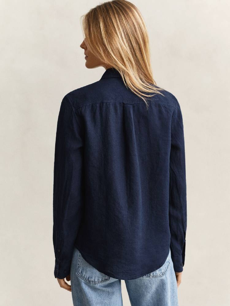 Reg Linen Ls Shirt