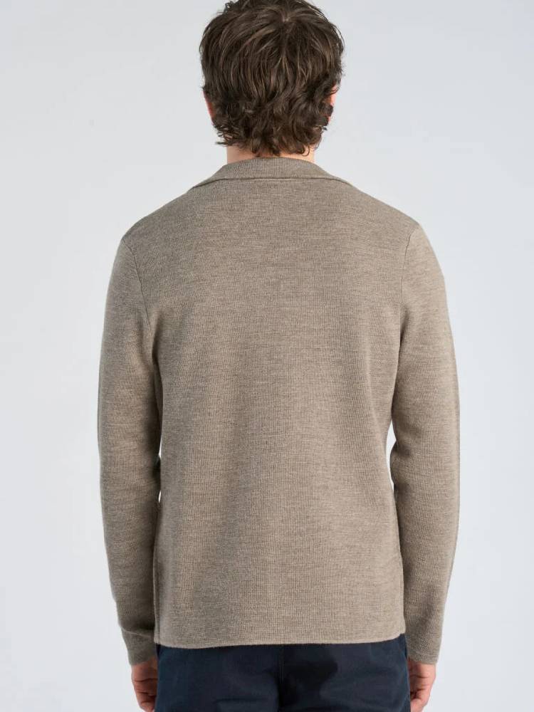 1927: Merino Blend Knitted Blazer