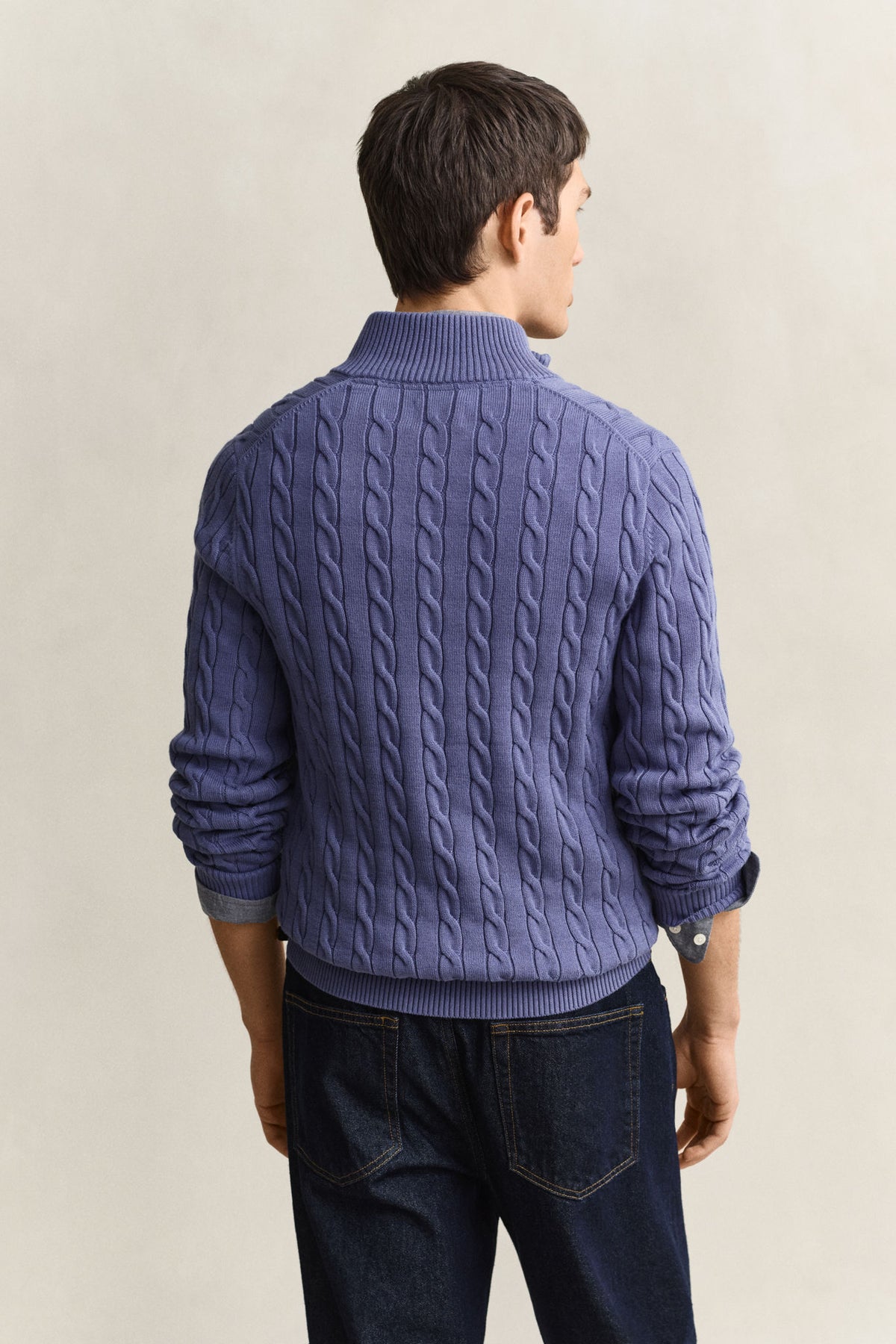 Cable Knit Half-Zip Sweater