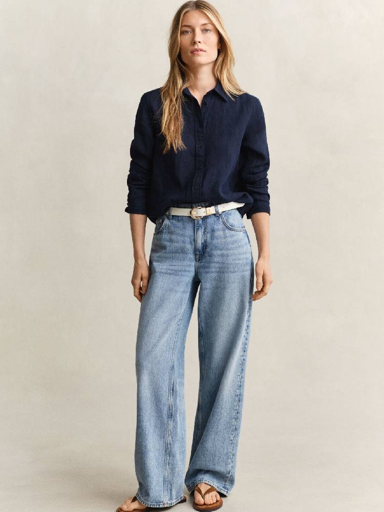 Reg Linen Ls Shirt