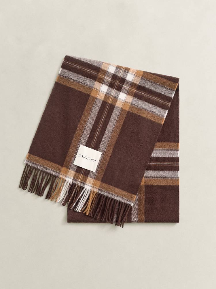 Tartan Check Wool Scarf