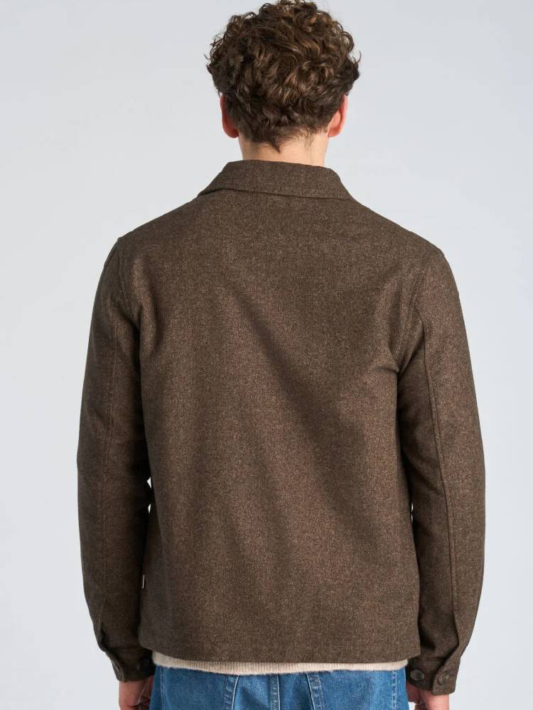 Flannel Wool Blend Cropped Length O