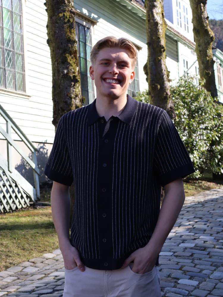 Shortsleeve Polo Cardigan Sweater