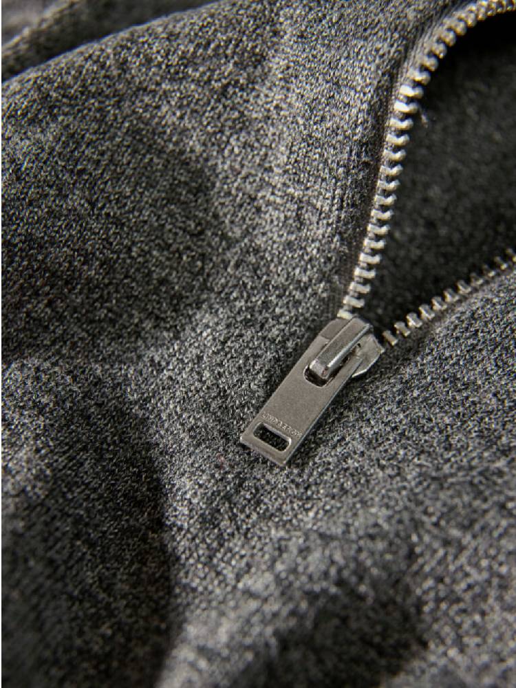 Ecovero half zip L/S knit