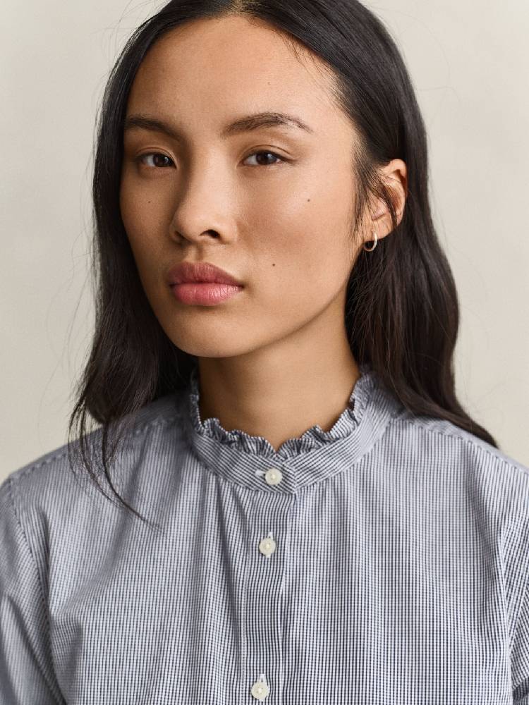 Reg Classic Poplin Frill Blouse