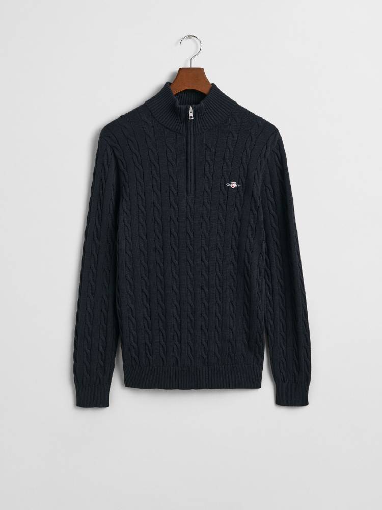 Cotton Cable Half Zip