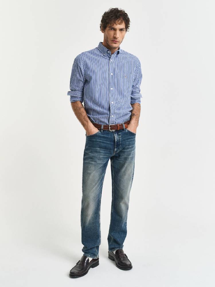 Reg Classic Poplin Stripe Shirt