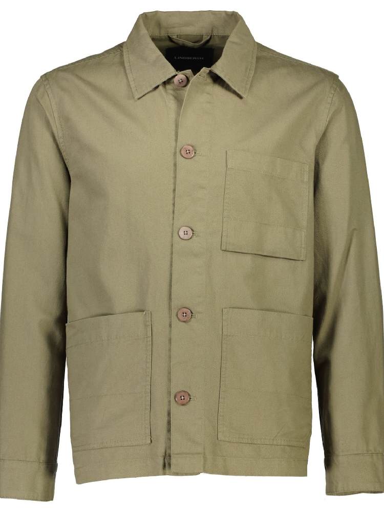 Linen blend overshirt