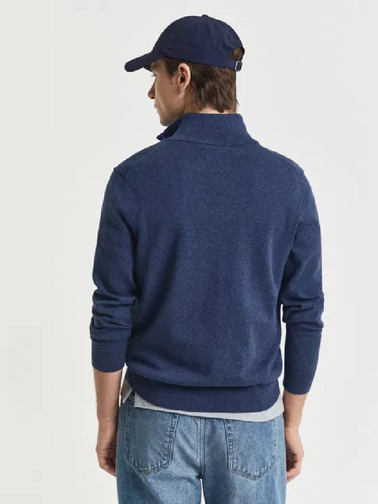 Klassisk Bomullsgenser Med Half-Zip