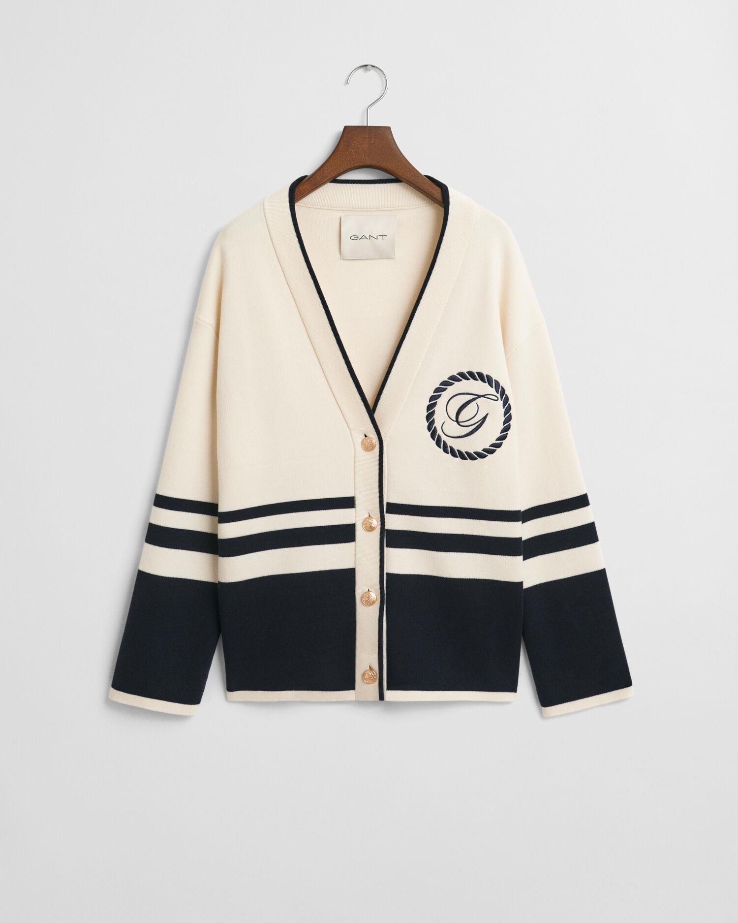 GANT VARSITY V-NECK CARDIGAN