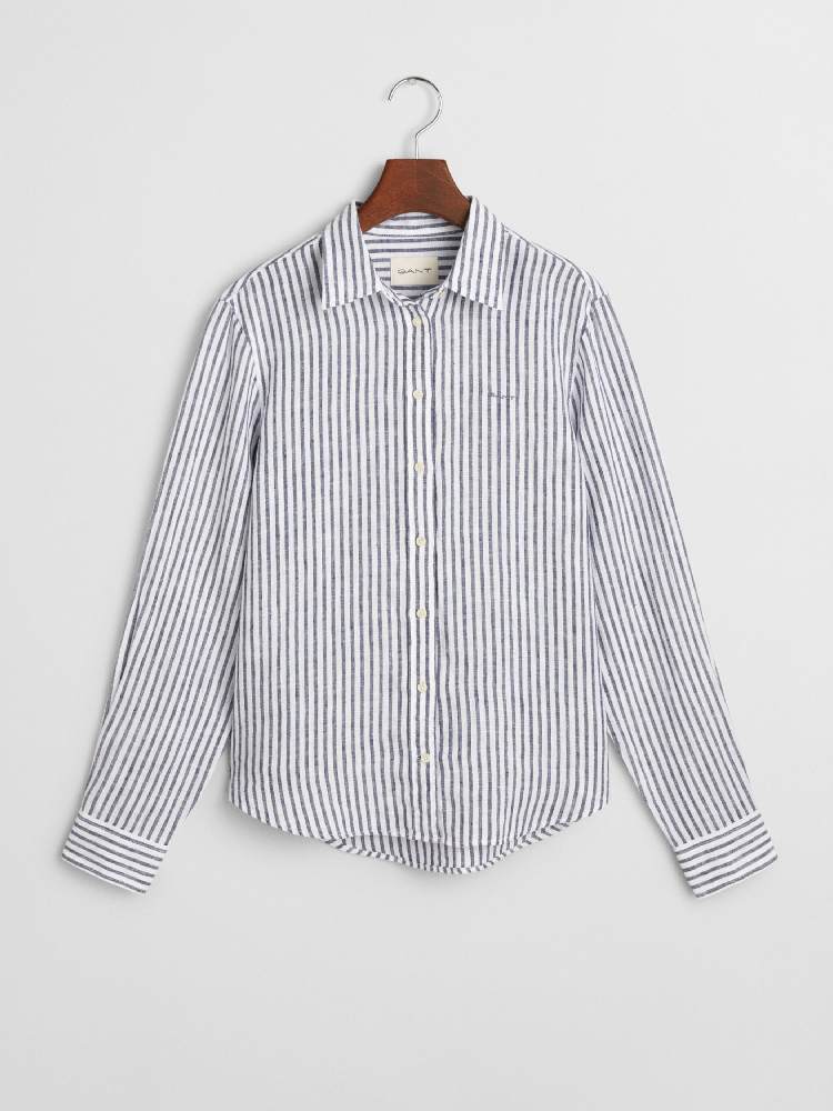 REG LINEN STRIPED SHIRT