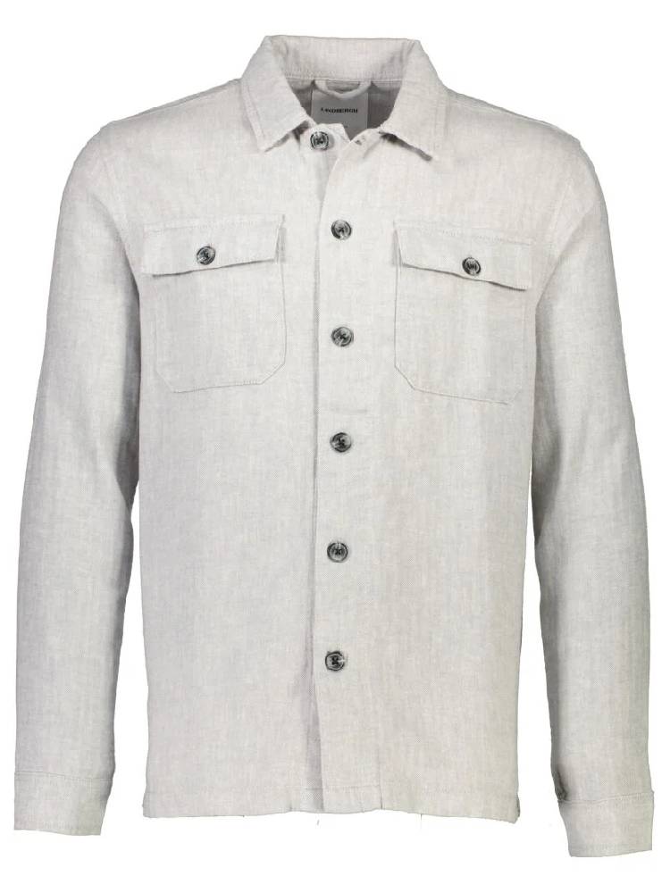 Linen blend overshirt L/S