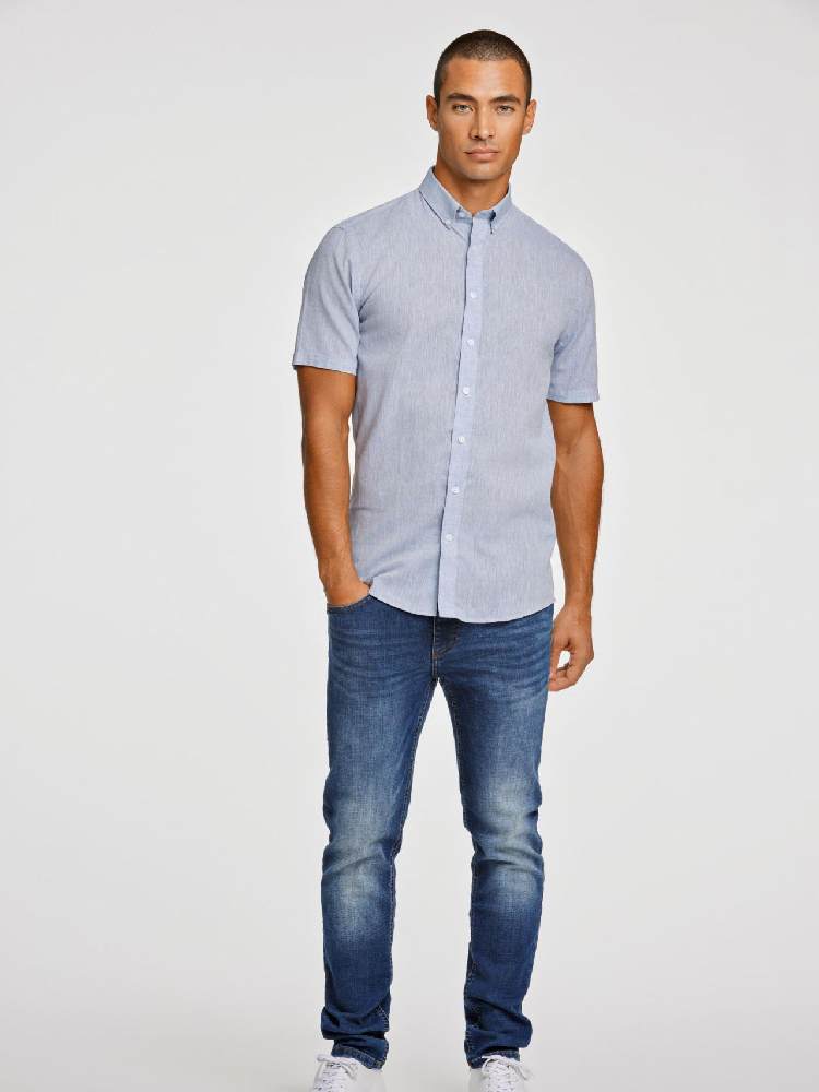 Linen/cotton shirt S/S