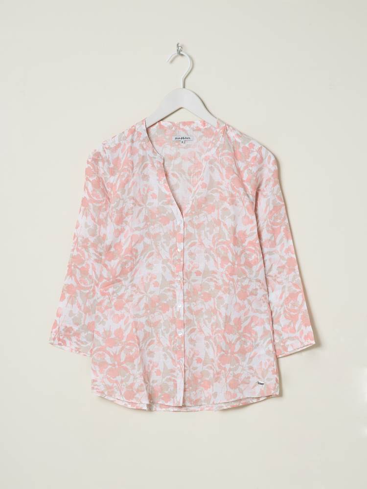 Lucia printet linbluse