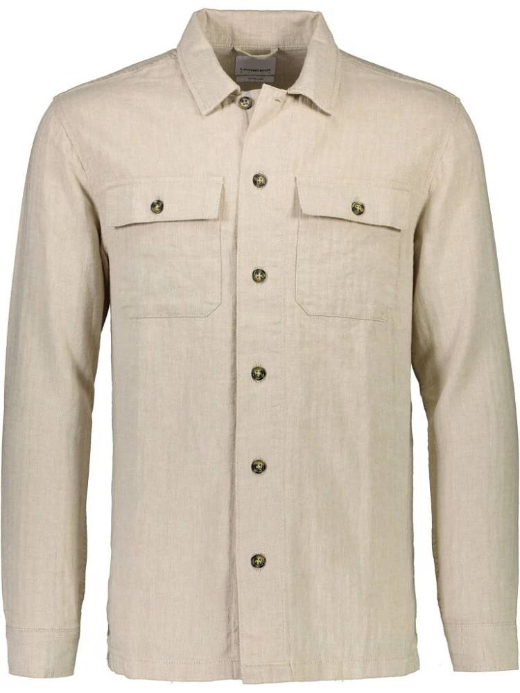 Linen blend overshirt L/S