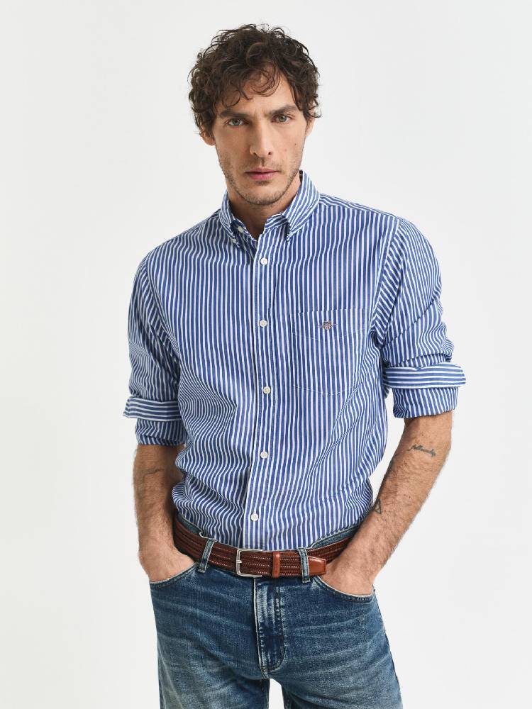 Reg Classic Poplin Stripe Shirt