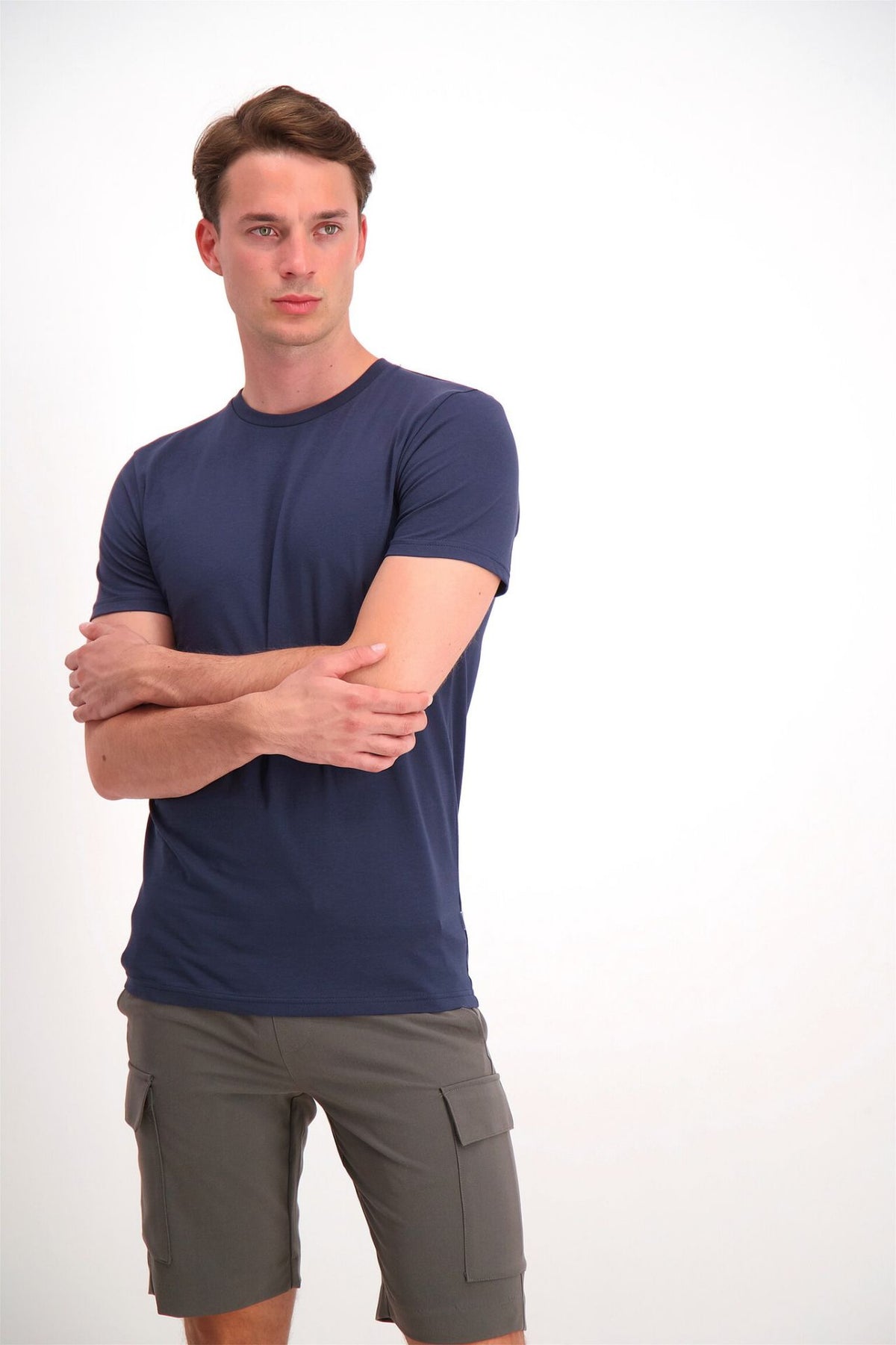 Mens stretch crew neck tee S/S