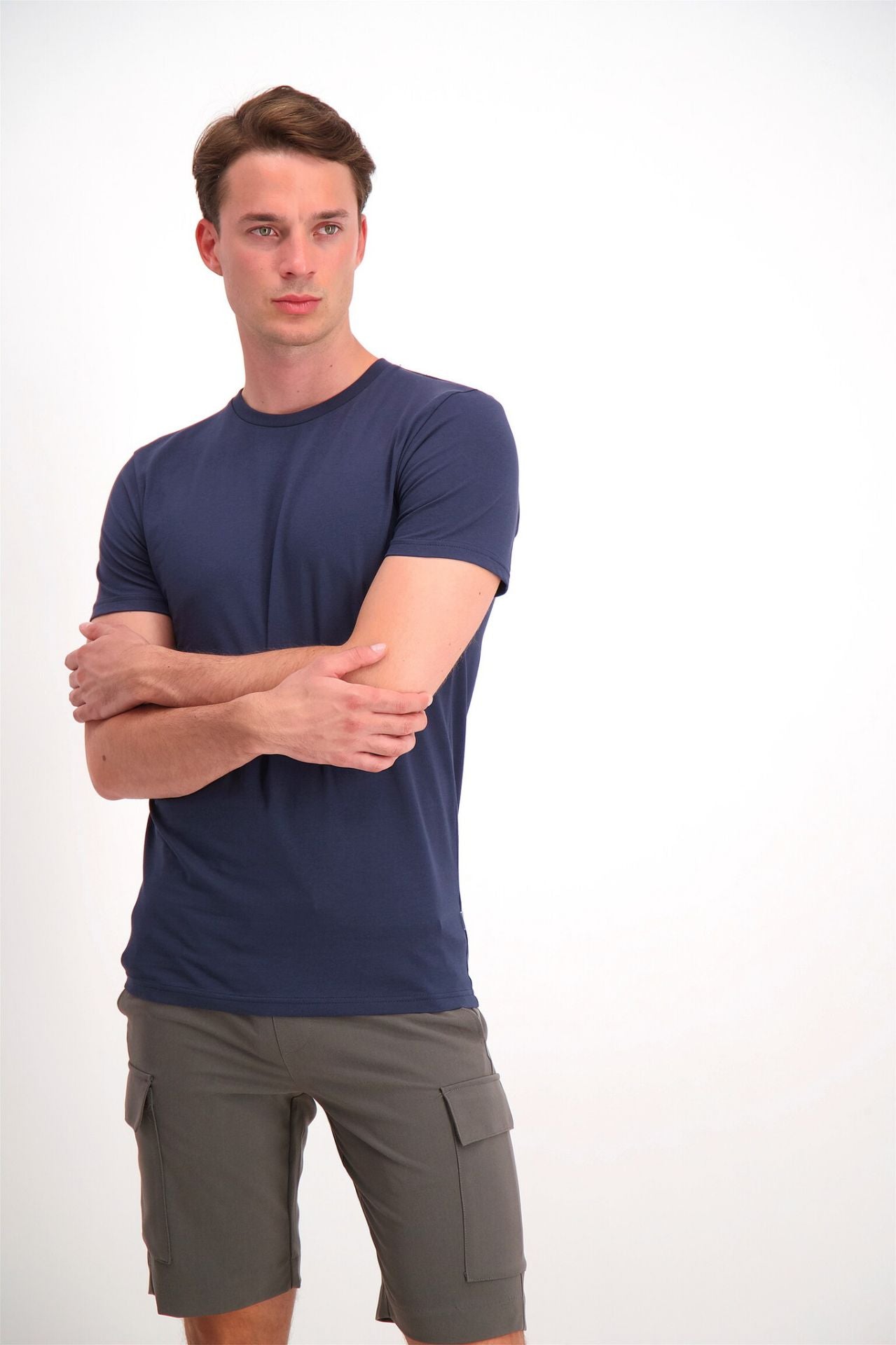 Mens stretch crew neck tee S/S