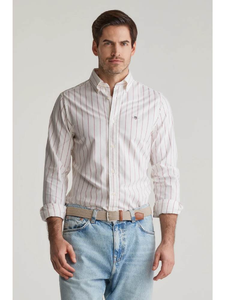 SLIM OXFORD STRETCH STRIPE SHIRT