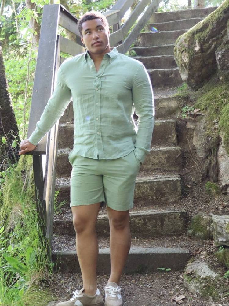 Casual Linen Blend Shorts