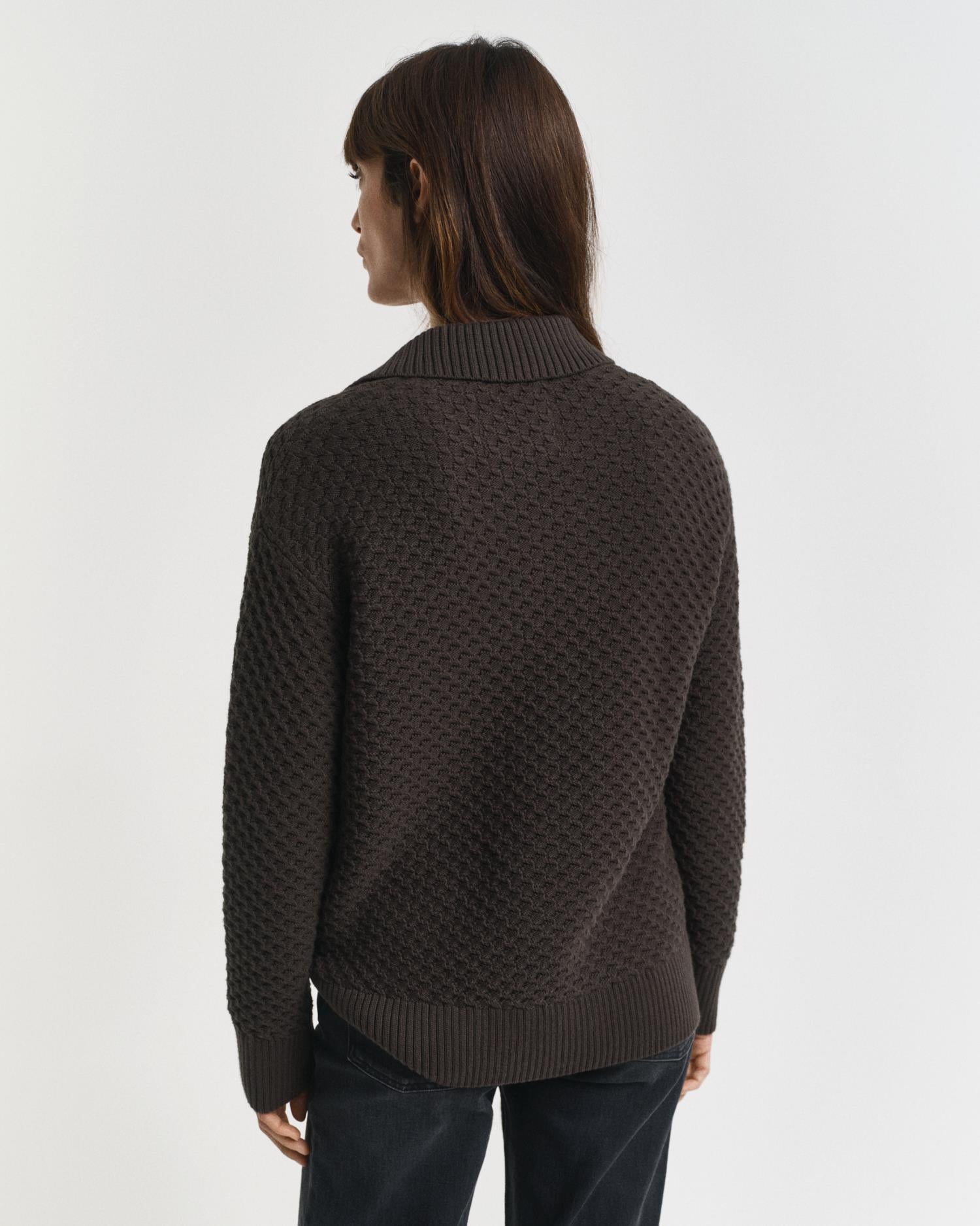 Cotton Texture Half Zip